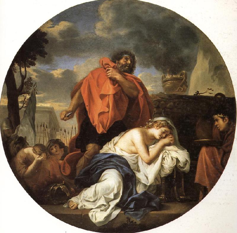 LE BRUN, Charles Jephthah's Sacrifice France oil painting art